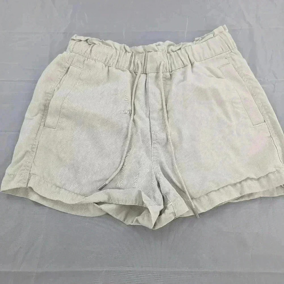Loft Tan Pull On Elastic Drawstring Waist Shorts with Side & Back Pockets XS - Picture 1 of 15